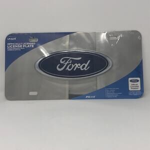 Pilot Automotive LP-021B Stainless Steel Official Ford 3D License Plate Sealed